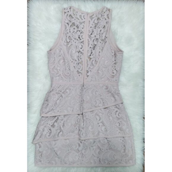 BCBGMaxazria Lavender Lace Whimsy Wedding Guest Hanah Mini Cocktail Dress Size M - Picture 3 of 12